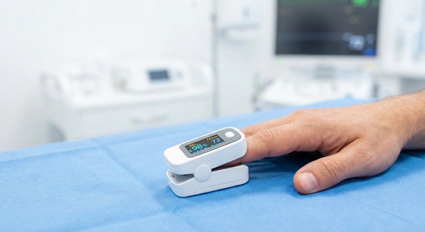 Fingertip pulse oximeter for patient monitoring